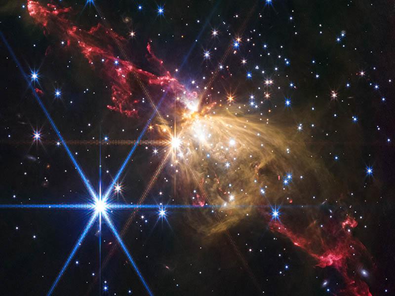 NASA's James Webb Space Telescope recently imaged an extremely large and symmetric protostellar jet at the outskirts of our Milky Way galaxy. Photo credit: NASA,